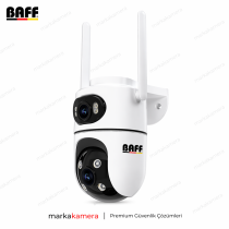 BAFF ICS-5637 Çift Lensli 6MP Akıllı Kamera – Tek Cihaz, Çift Görüş, Tam Güvenlik!