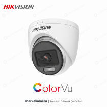 Hikvision 2MP Sesli ColorVu Dome Kamera - Akıllı Hibrit Işık & Dahili Mikrofon (DS-2CE70DF0T-LPFS)