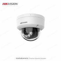 Hikvision 4MP Sesli ve Akıllı Hibrit Işık Dome IP Kamera - Gece Renkli Görüntü ve Darbeye Dayanıklı (DS-2CD1141G2-LIUF)