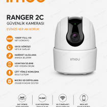 Imou Ranger 2C 3MP (IPC-K2ECP-3H1W) Wi-Fi Akıllı Bebek ve Güvenlik Kamerası