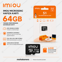 Imou 64GB MicroSDXC UHS-I Bellek Kartı - Güvenlik Kameraları İçin Özel (ST2-64-S1)