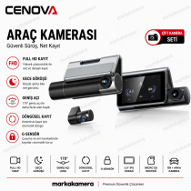 4K Ultra HD Akıllı Araç Kamerası - Ön + Arka Çift Kamera Cenova CN-Q7PRO