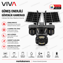 Viva SIM 864 4G Solar Kamera - Sim Kartlı ve Güneş Enerjili - %100 Kablosuz
